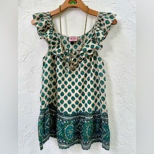 Juicy Couture Boho Flutter Sleeves Top 💕/ Hippie Boho Paisley Floral / Sm/Md